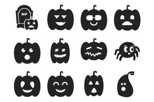 linda ilustración de vector de calabaza. diseños que son adecuados para elementos de banner, sitios web, aplicaciones.