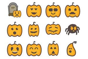 Cute pumpkin vector illustration. designs that are suitable for banner elements, websites, apps.