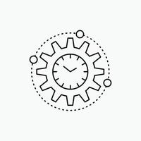 Efficiency. management. processing. productivity. project Line Icon. Vector isolated illustration