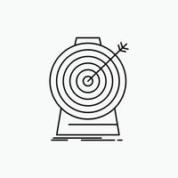 Aim. focus. goal. target. targeting Line Icon. Vector isolated illustration