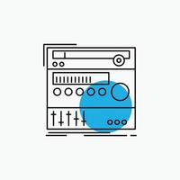 rack. component. module. sound. studio Line Icon vector