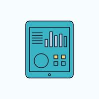 monitoring. health. heart. pulse. Patient Report Flat Icon. green and Yellow sign and symbols for website and Mobile appliation. vector illustration