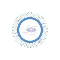 Advanced. future. gen. science. technology. eye Glyph Icon. Vector isolated illustration