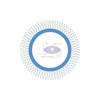 Advanced. future. gen. science. technology. eye Glyph Icon. Vector isolated illustration