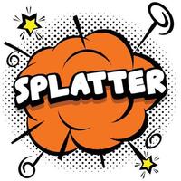 splatter Comic bright template with speech bubbles on colorful frames vector