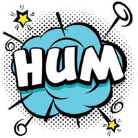 hum Comic bright template with speech bubbles on colorful frames vector