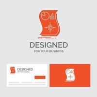 Business logo template for Estimation. love. relationship. response. responsive. Orange Visiting Cards with Brand logo template. vector