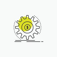 Finance. flow. income. making. money Line Icon vector