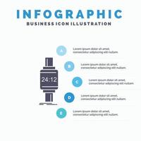 smart watch. smartwatch. watch. apple. android Infographics Template for Website and Presentation. GLyph Gray icon with Blue infographic style vector illustration.