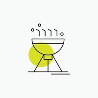 Cooking bbq. camping. food. grill Line Icon vector