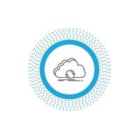 cloud. syncing. sync. data. synchronization Line Icon. Vector isolated illustration