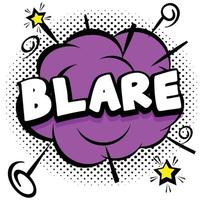 blare comic plantilla brillante con burbujas de discurso en marcos coloridos vector