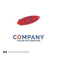 Company Name Logo Design For Galaxy. astronomy. planets. system. universe. Blue and red Brand Name Design with place for Tagline. Abstract Creative Logo template for Small and Large Business. vector