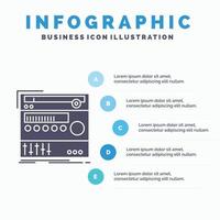 rack. component. module. sound. studio Infographics Template for Website and Presentation. GLyph Gray icon with Blue infographic style vector illustration.