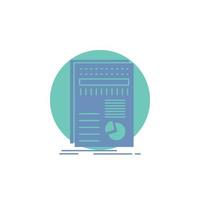 business. data. finance. report. statistics Glyph Icon. vector