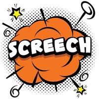 screech Comic bright template with speech bubbles on colorful frames