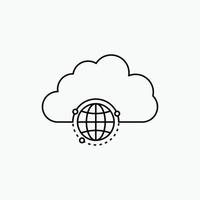 network. city. globe. hub. infrastructure Line Icon. Vector isolated illustration