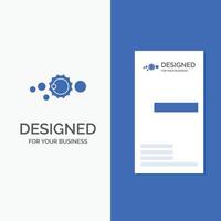 Business Logo for solar. system. universe. solar system. astronomy. Vertical Blue Business .Visiting Card template. vector