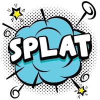 splat Comic bright template with speech bubbles on colorful frames vector