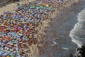 Rio de Janeiro, RJ, Brazil, 2022 - Summer in Rio, view of Leblon and Ipanema beaches from the Two Brothers Natural Park photo