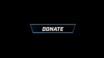 donation animation for game live stream with light effect video