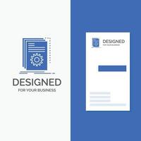 Business Logo for App. build. developer. program. script. Vertical Blue Business .Visiting Card template. vector