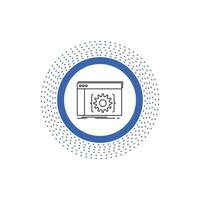 Api. app. coding. developer. software Line Icon. Vector isolated illustration