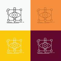 design. draft. sketch. sketching. visual Icon Over Various Background. Line style design. designed for web and app. Eps 10 vector illustration