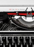 Stop the war in Ukraine. Typed on a vintage typewriter. photo