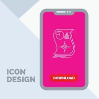 Estimacion. amor. relación. respuesta. icono de línea sensible en el móvil para la página de descarga vector