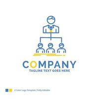 team. teamwork. organization. group. company Blue Yellow Business Logo template. Creative Design Template Place for Tagline. vector