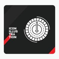 Red and Black Creative presentation Background for Consumption. cost. expense. lower. reduce Glyph Icon vector