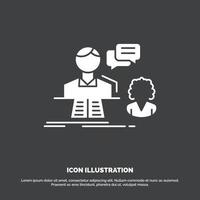 consultation. chat. answer. contact. support Icon. glyph vector symbol for UI and UX. website or mobile application