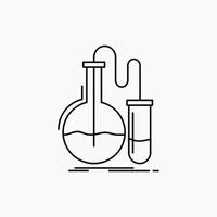 Analysis. chemistry. flask. research. test Line Icon. Vector isolated illustration