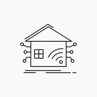 Automation. home. house. smart. network Line Icon. Vector isolated illustration