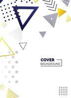 Covers templates set with bauhaus. memphis and hipster style graphic geometric elements. Applicable for placards. brochures. posters. covers and banners. Vector illustrations