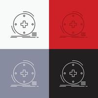 Clinical. digital. health. healthcare. telemedicine Icon Over Various Background. Line style design. designed for web and app. Eps 10 vector illustration