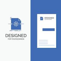 Business Logo for 3d. document. file. object. processing. Vertical Blue Business .Visiting Card template. vector