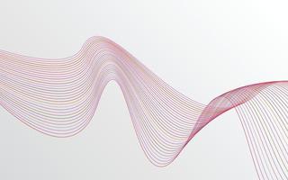 Colorful shiny wave with lines. Curved wavy line. smooth stripe. Design element vector