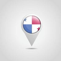 Pin de mapa de bandera de Panamá vector
