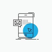 bulk. dialog. instant. mail. message Line Icon vector