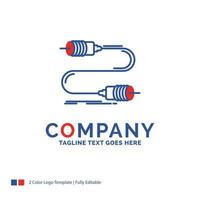 Company Name Logo Design For Buzz. communication. interaction. marketing. wire. Blue and red Brand Name Design with place for Tagline. Abstract Creative Logo template for Small and Large Business. vector