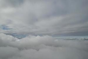 Beautiful Sky with Dramatic Clouds Drone's High Angle Footage over City of England UK photo