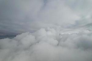 Beautiful Sky with Dramatic Clouds Drone's High Angle Footage over City of England UK photo