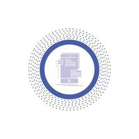 frontend. interface. mobile. phone. developer Glyph Icon. Vector isolated illustration
