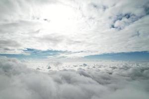 Beautiful Sky with Dramatic Clouds Drone's High Angle Footage over City of England UK photo