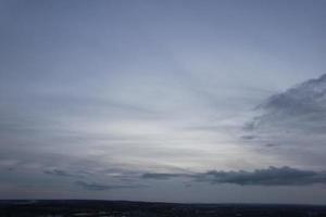 Beautiful Sky with Dramatic Clouds Drone's High Angle Footage over City of England UK photo