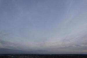 Beautiful Sky with Dramatic Clouds Drone's High Angle Footage over City of England UK photo