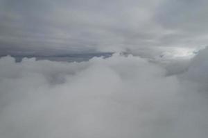 Beautiful Sky with Dramatic Clouds Drone's High Angle Footage over City of England UK photo