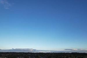 Beautiful Sky with Dramatic Clouds Drone's High Angle Footage over City of England UK photo